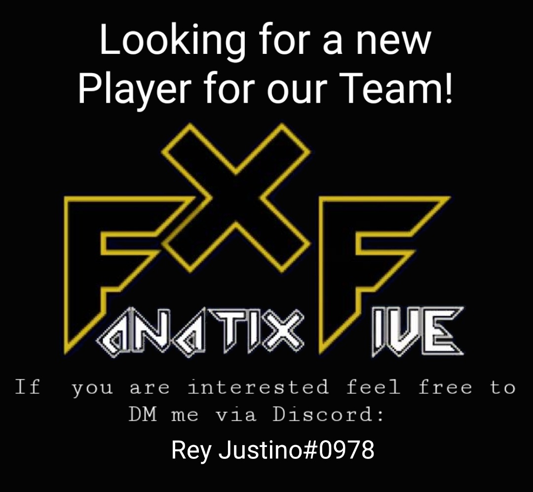 Hey Guys,
its time to grow for FanatiX Five! 
Therefore we are looking for a new Player with competitive experiences🔥
Furthermore we want to welcome one new Player who allready joint us! <a href="/lavestre_/">Lyon</a> 
We are really happy to announce that he will support us in the future!
#sharepls