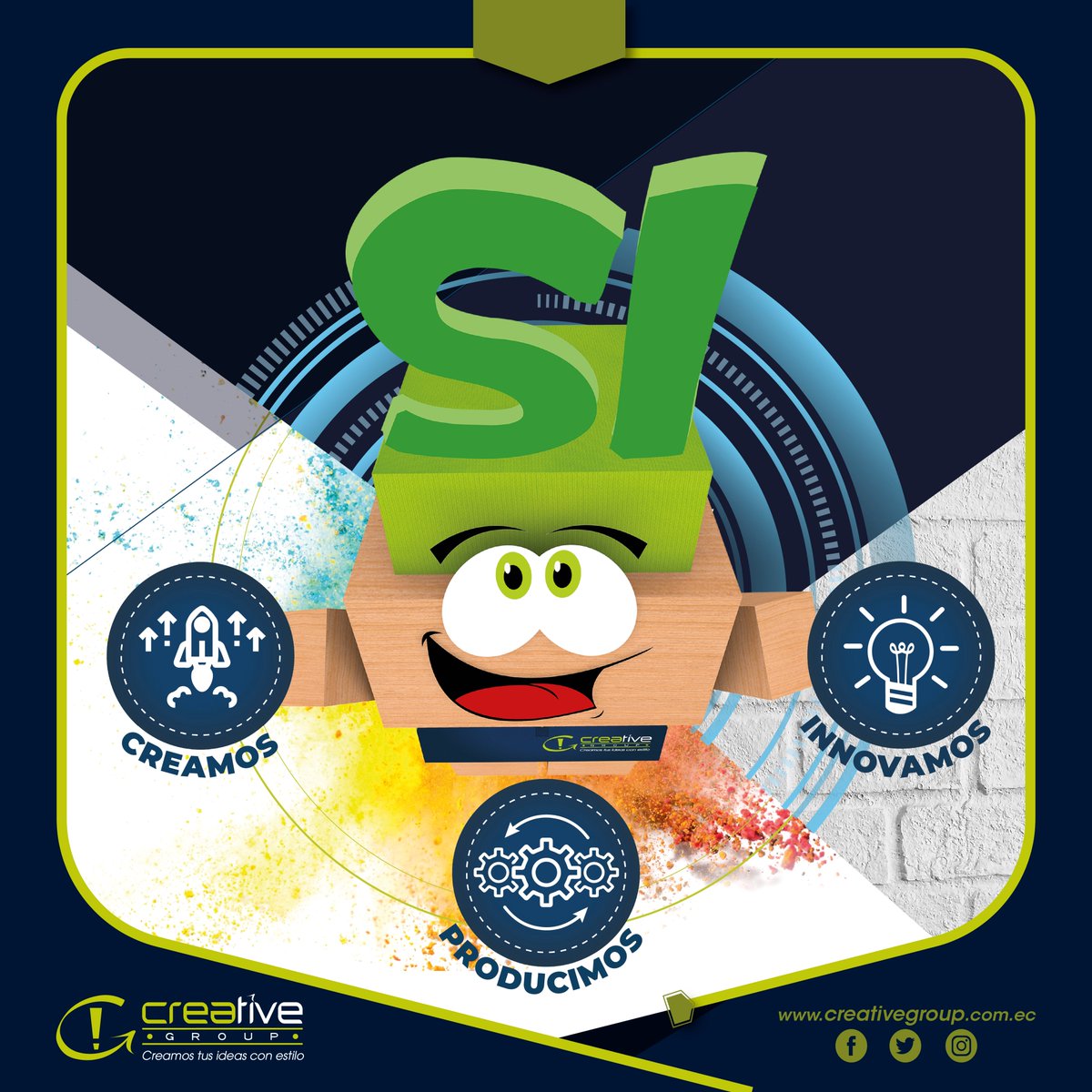 CreativegroupEC's tweet photo. CREAMOS, PRODUCIMOS E INNOVAMOS.🥇⏱️
Haz que tu Marca entre en nuestra órbita y déjanos contar su historia.🎯💹
💡Diseño 3D.
💡Branding.
💡 Creatividad.
Tu proyecto con los mejores:📲 0979274867 - 0986456580
🌏 https://t.co/3BNCCaYO5J
✉ Info@creativegroup.com.ec https://t.co/D1tiAquBPi