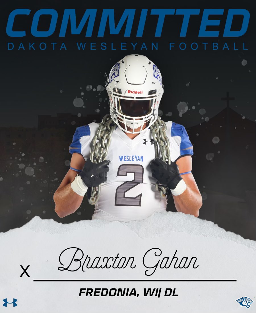 BraxtonGahan62's tweet photo. After plenty of thought and a great phone call with @CoachTJoiner I am excited to say I have committed to Dakota Wesleyan University to continue my athletic and academic career. I would like to thank my family, as well as my teammates, and coaches for always pushing me! https://t.co/i92W5NBP38