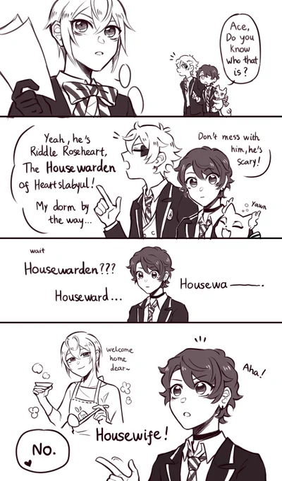 Sorry Ace, this Yuu is not Japanese nor a native English speaker, she have never seen the word "housewarden" in her life
#twsten 