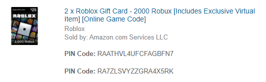 Roblox Gift Card - 2,000 Robux [Online Game Code]