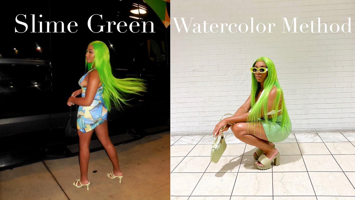 Slime Green Hair | Watercolor Method | Allove 613 Wig

youtu.be/uK3qFimneVQ