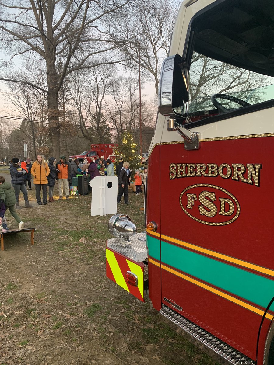 Sherborn Firefighters were at the Pine Hill CSA Hot Cocoa Party yesterday with Engine 2 &amp; Ambulance 1. A great time was had by all!