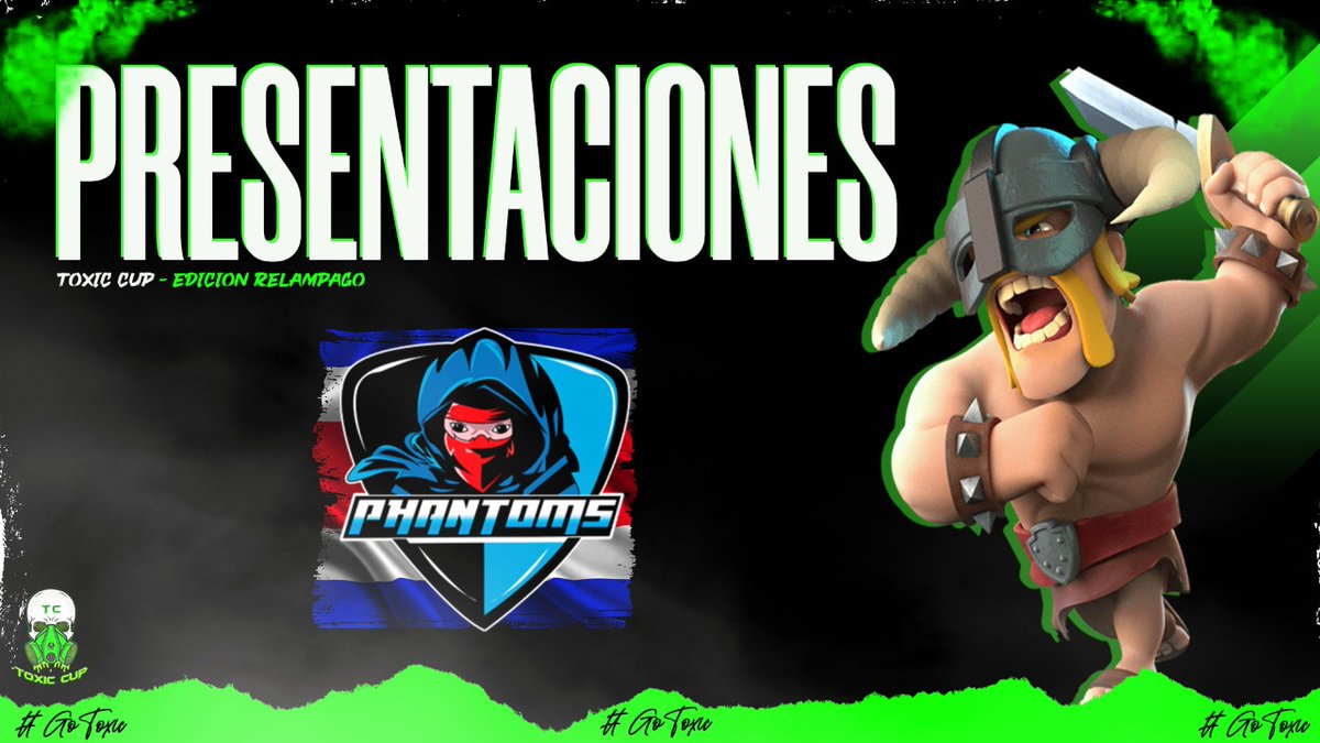 #CR|🔥Presentaciones (20/32)🔥

Vienen por un 2 intento con mayor objetividad a campeonar la edición con todo su nivel, dentro de la arena de batalla 😎

🇨🇷| <a href="/PhantomsCR_Gg/">Phantoms</a> 

#NOFEARPHANTOMS
