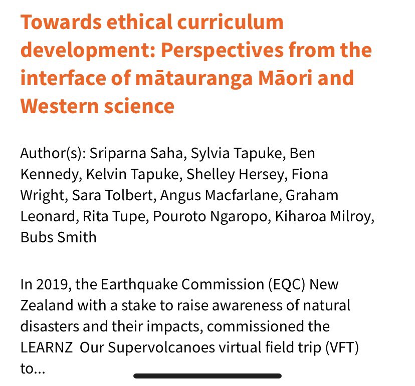 SriparnaSaha_20's tweet photo. Christmas present for our research Whānau. Our work on ethical curriculum development is now published. Humbled to be part of this @Tolby423 @NZCER #education #edutwitter #biculturalresearch #sciencecommunication #teachingandresearch https://t.co/5UQxVqobH1