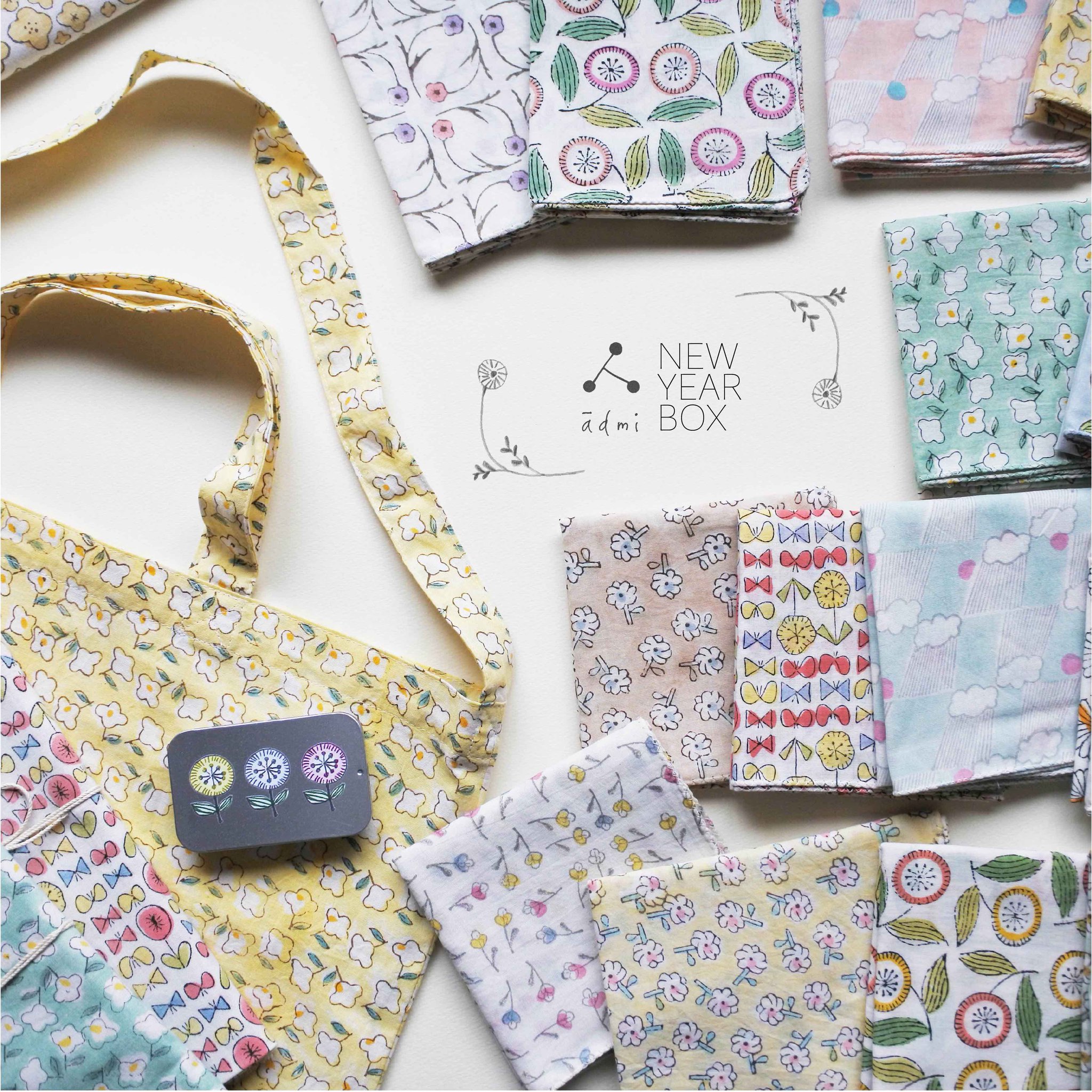 admi 手紙社 福箱 マスキングテープ ハンカチ など 新品 福袋