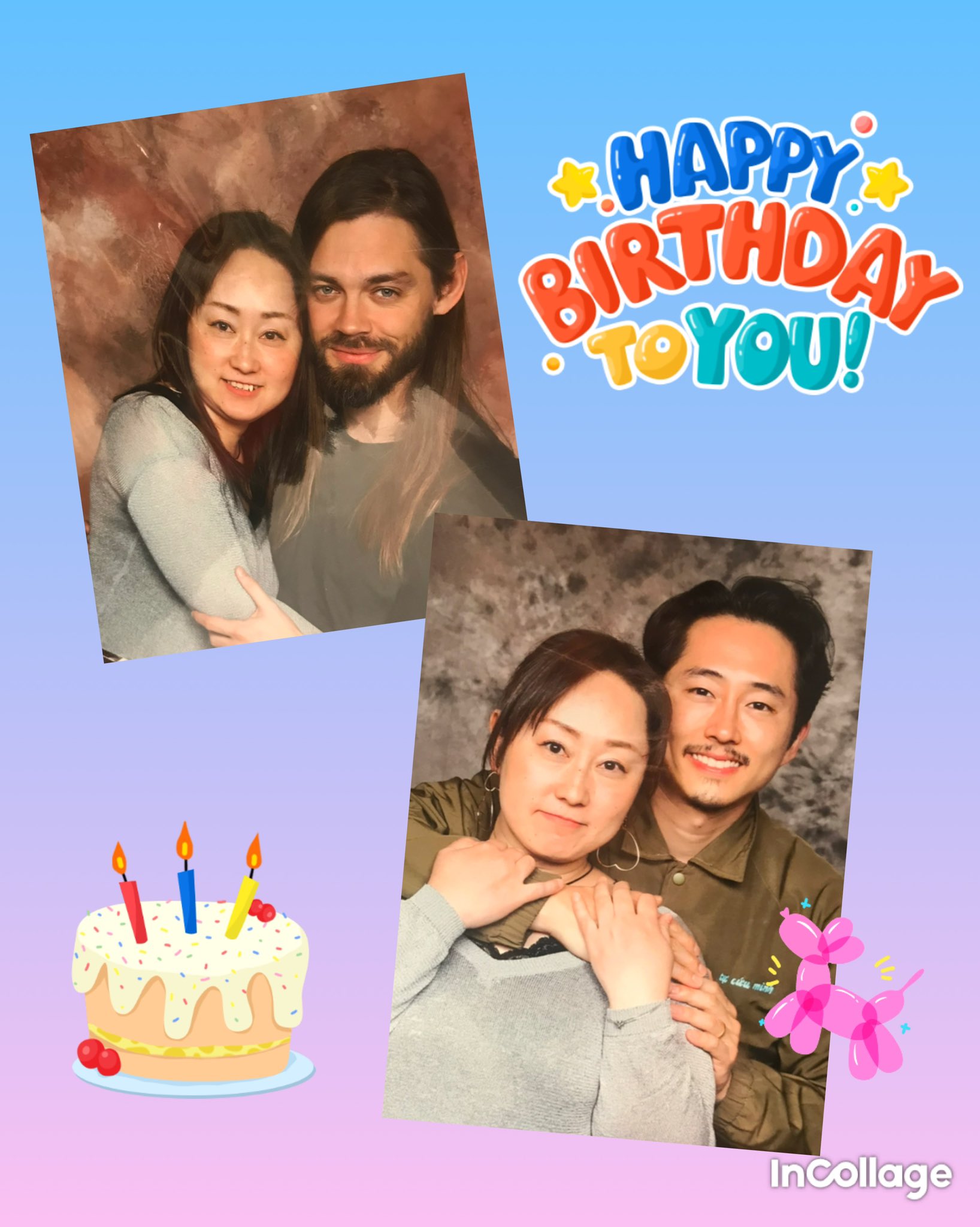 Steven Yeun & Tom Payne 12/21
happy birthday                          