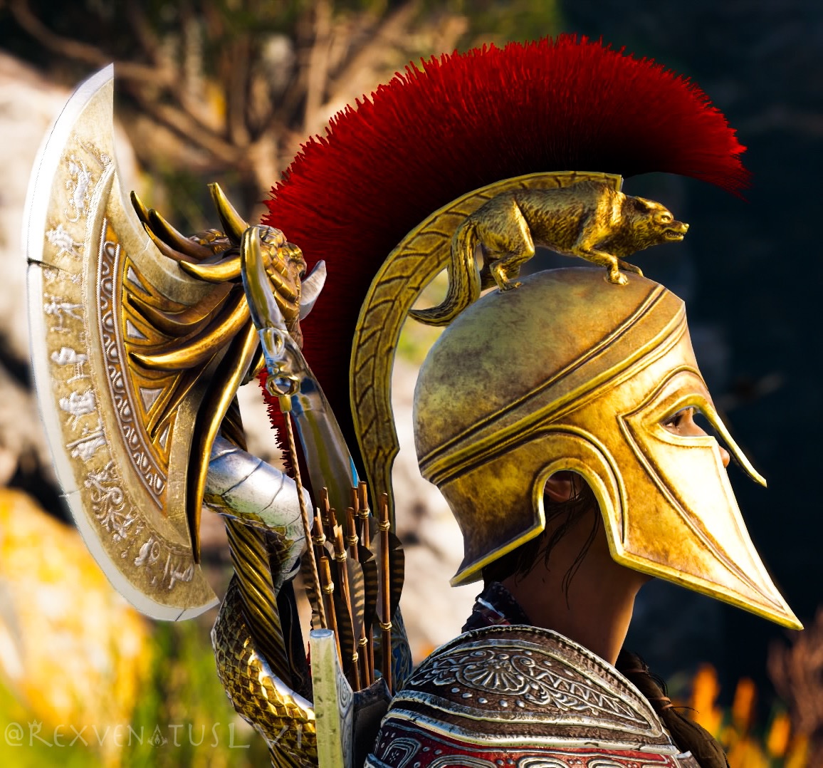 rexvenatusLVI's tweet photo. I may be a little late…but here’s my submission for the spirit of Greece #OdysseyPhotoMode  @assassinscreed https://t.co/DNJod4mO3r