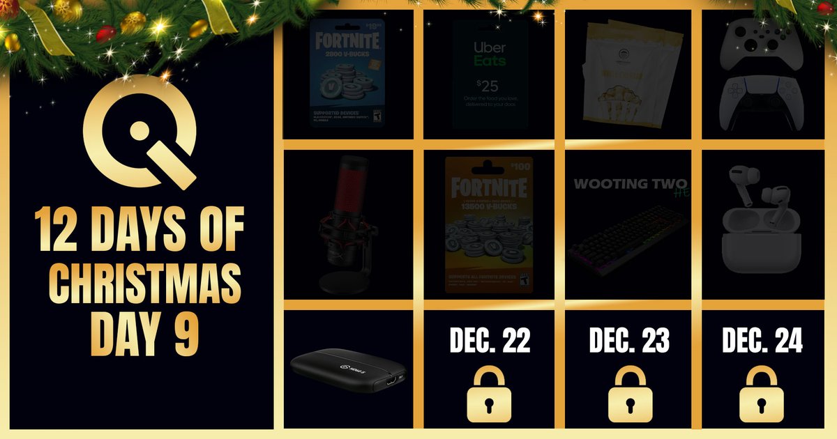 RichHomiesQuinn's 12 Days Of Christmas | Each day unlocks a new items to giveaway with prizes increasing 
Day 9 - HD60 ELGATO CAPTURE CARD
To enter:
Follow <a href="/RichHomieQu1nnn/">Xen Quinn</a> <a href="/TheRichHomies/">TheRichHomies</a>
Retweet ♻️
Winner Drawn in 24 Hours GL and Happy Holidays