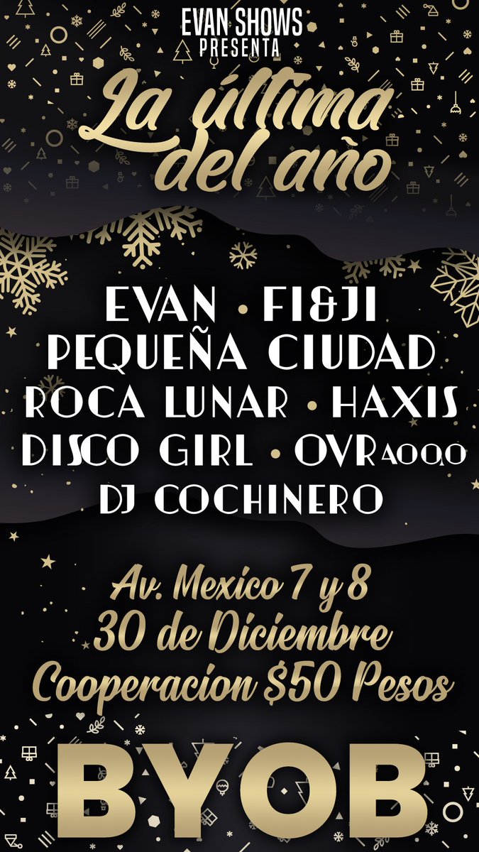 Amigos después de tanta espera ya está muy cerca "La última del año" y estamos muy felices de volver a ver a todos por ahí, esta edición será la más grande en la historia de EvanShows y estamos dando todo de nosotros para darles un show de calidad ✨

Nos vemos ahí,los queremos❤️
