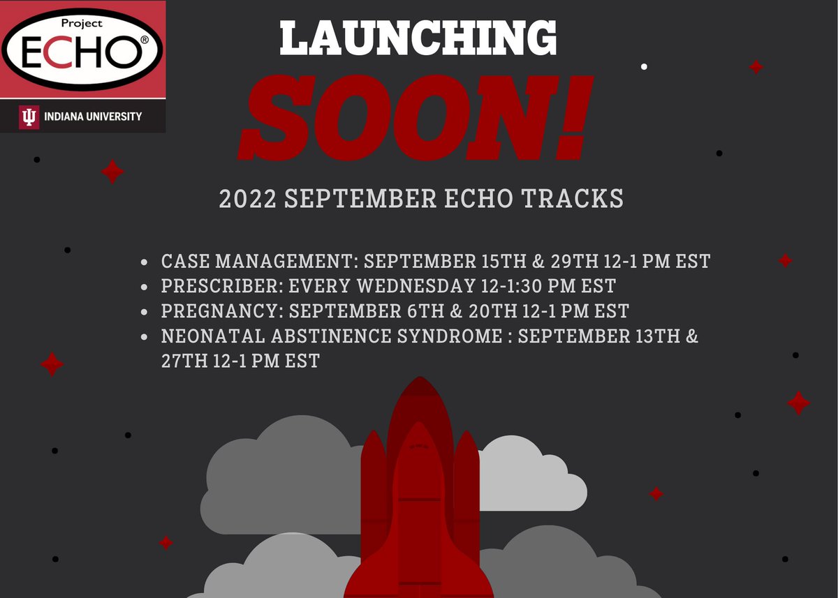 Our September ECHO tracks will launch soon starting September 6th with a pregnancy presentation! Check our page weekly for the breakdown of specific topics for each presentation.