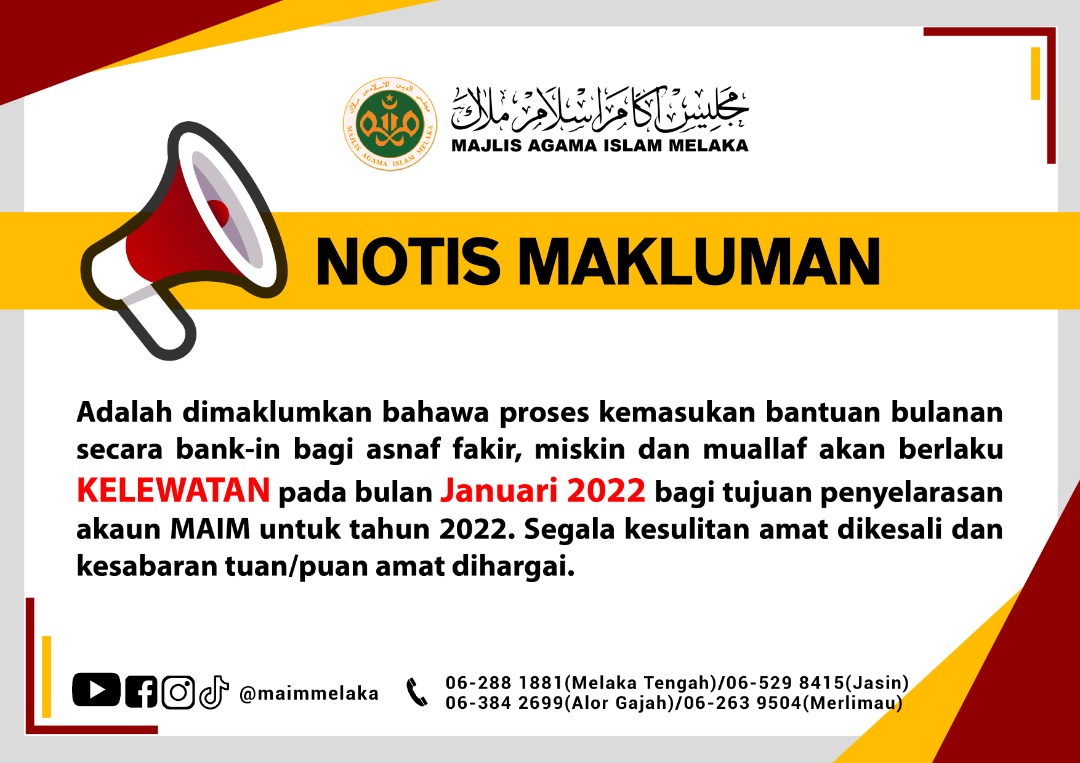 Waktu solat melaka januari 2022