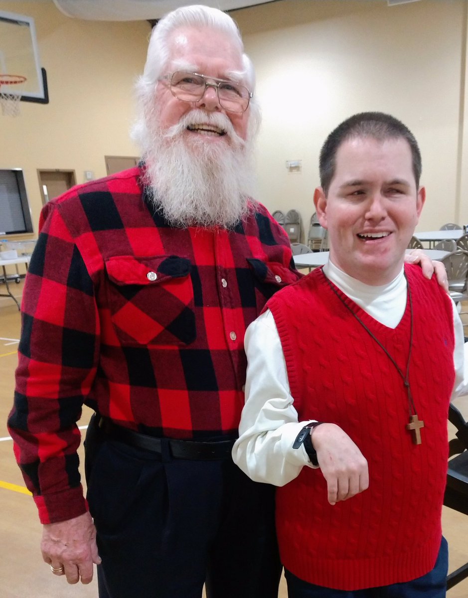 Jim:  What about Santa Claus?  Does he visit your house on Christmas Eve?
Me:  No, I’ve never met him. 
(“The Awakening of HK Derryberry, W Publishing Group, 2016, page 71)
Fortunately I’ve been able to meet him several times since our book was published!🎅☃️🎄❤️❤️❤️