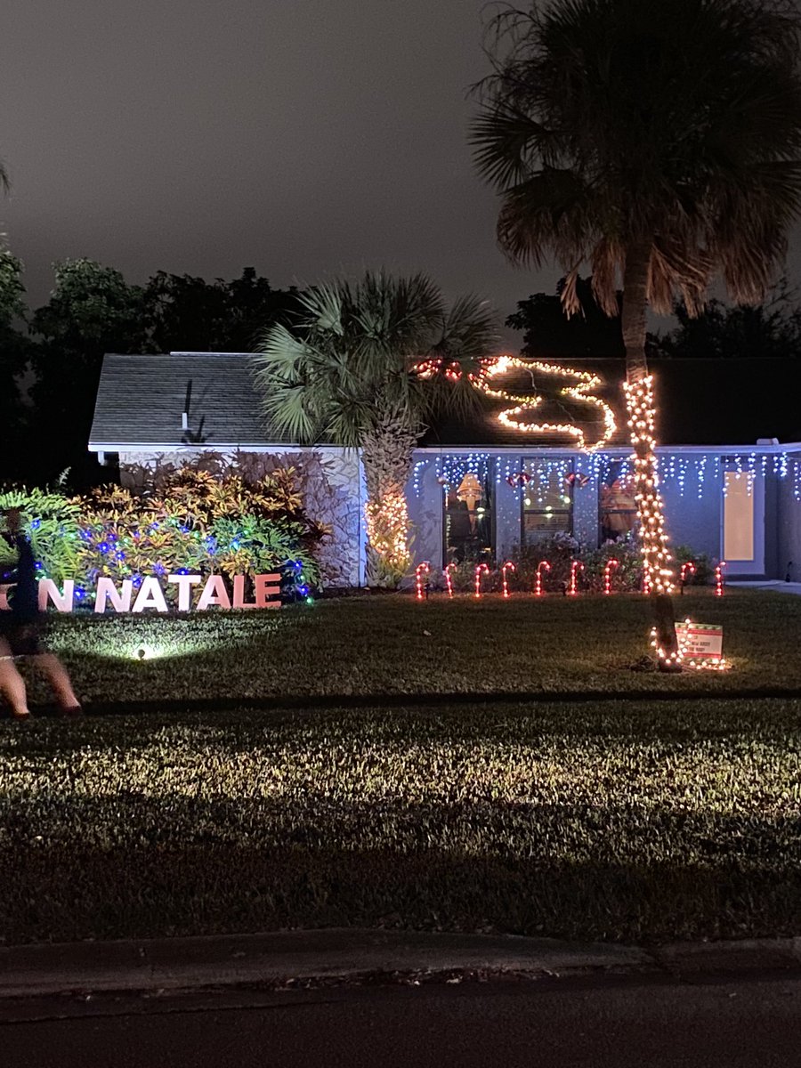 BeccaG_WeirdNJ's tweet photo. A neighborhood in North Naples, FL does a big Christmas lights drive-through every year and one home had #NJ on the roof! @WeirdUS @weirdnj #newjersey #weirdus https://t.co/FX5NCRnG06