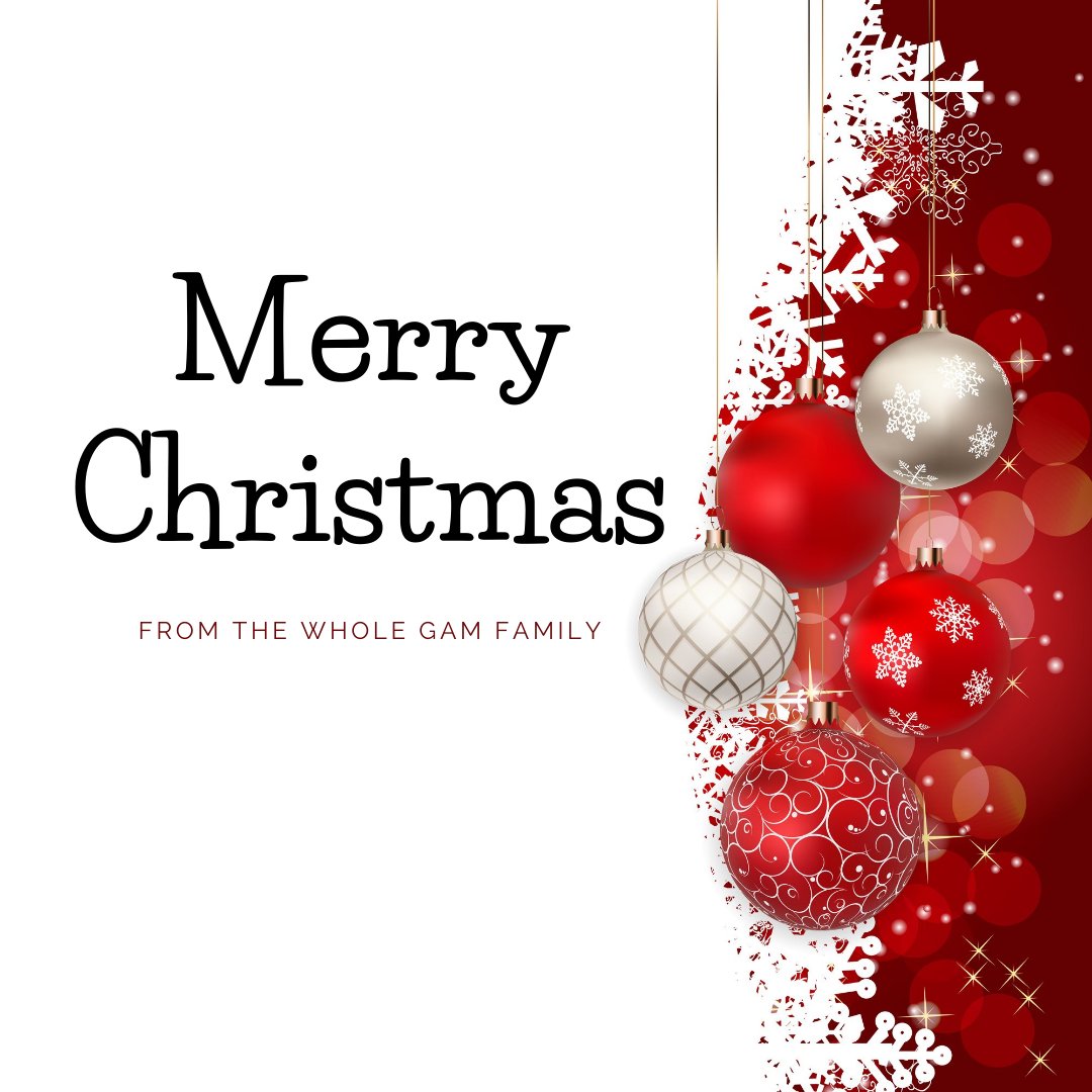 gamweregood's tweet photo. Wishing you all a Merry Christmas from the GAMily! https://t.co/587iD9sLkK