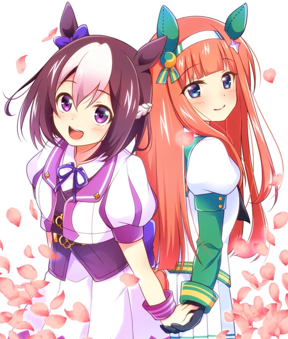 スペスズ再掲。
#ウマ娘 #サイレンススズカ #スペシャルウィーク 