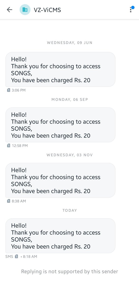 anoopsankar's tweet photo. . @ViCustomerCare - this is appalling. You're charging me without consent. I had already escalated with your team over call a month back. Can you fix it or should I look for another recourse now? And no, I did not click on a link or download a ringtone for the 1000th time! https://t.co/ofsBheJ6jf