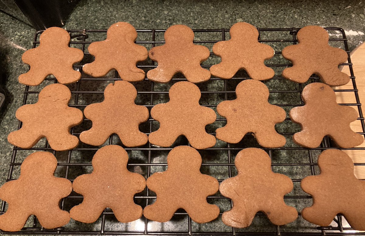 Vegan Gingerbread People for the kindergarten class-Check! Can I have my wine now? #ambaking #christmastime #momlife #GingerbreadCookies