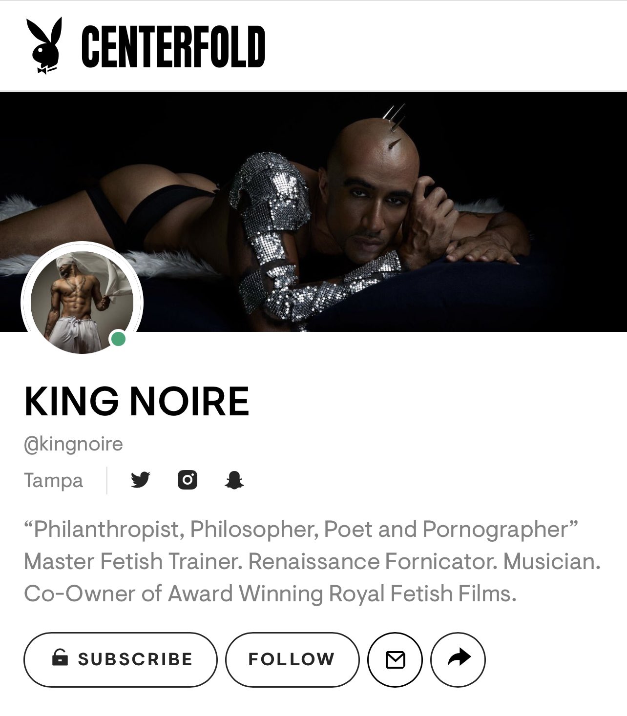 It’s the official launch date for the @playboy centerfold app and yours truly 
The King of Kink is an