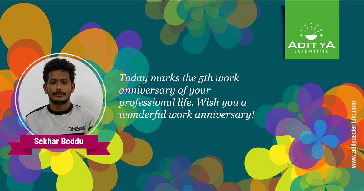 AdityaScientif1's tweet photo. Thank you for your 5 years of dedicated service. Happy Work Anniversary, Sekhar!

#workanniversary #happyemployee #adityascientific #rotavapor #rotaryevaporator #rotavap https://t.co/C2H9VDIAPg https://t.co/ve7d20sYo1