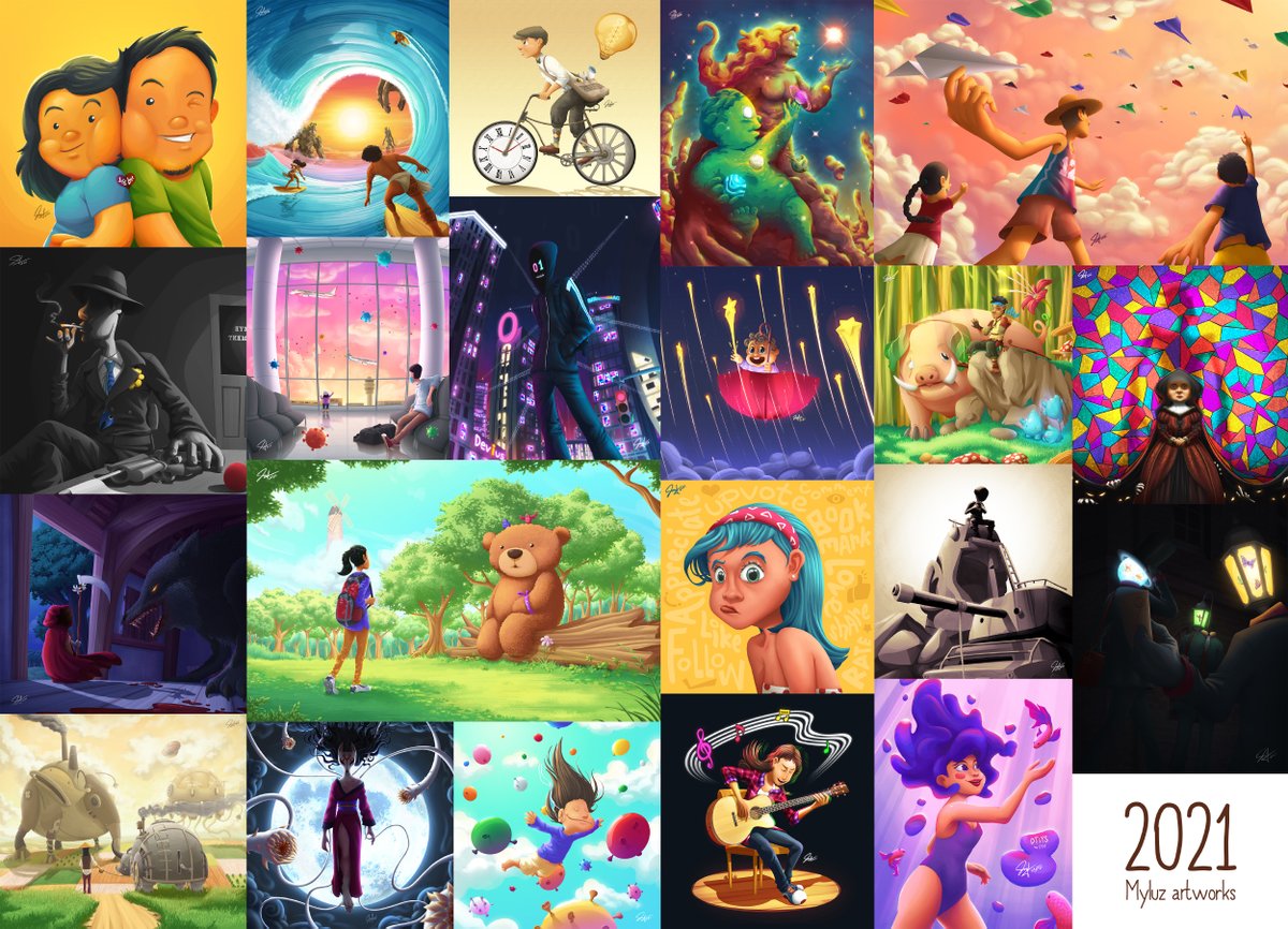 JosefPanes's tweet photo. This has been my biggest year in art creation. Thanks to everyone for tuning in on my artworks. This simple gesture is a big part of my creative drive. Here are all my art pieces for 2021. 😁 

#2021art #artworks #digitalart #digitalpainting #illustration #Myluz #Wacom #Photoshop https://t.co/p7zMYGuWmG