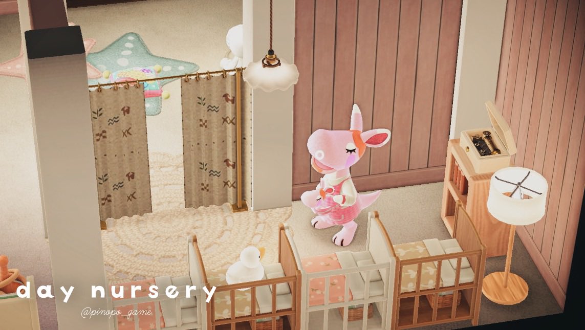 ピンク×白の託児所🍼🎀 #どうぶつの森 #AnimalCrossing #あつまれ
