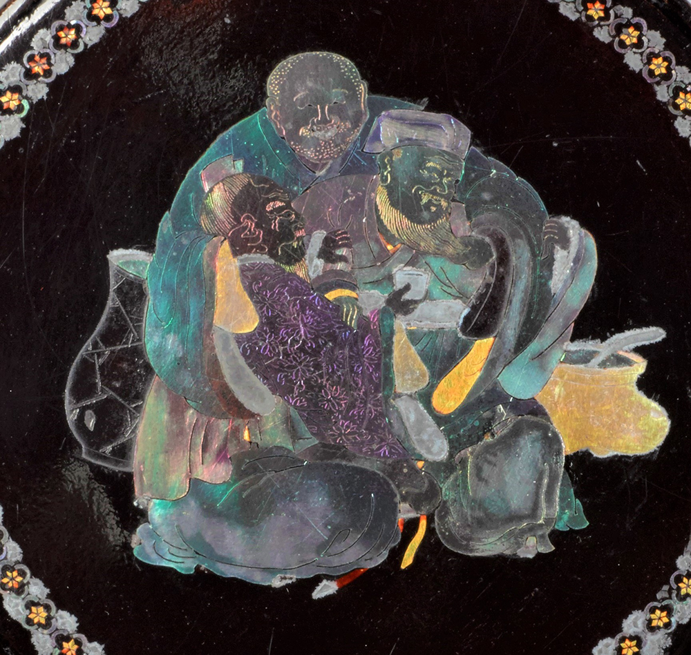 とある、有名な方から頂戴致しました。金があしなわれて居る様な絵画で