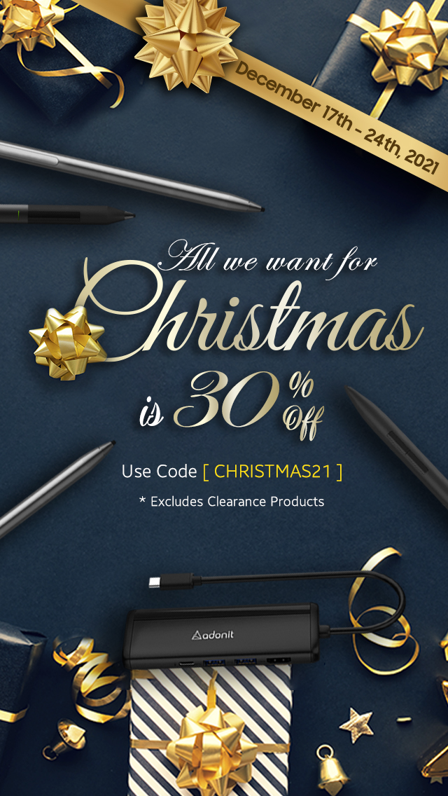 Christmas eve is coming!
Get your best gift &amp; 30%OFF Code for your loved one
>> adonit.net