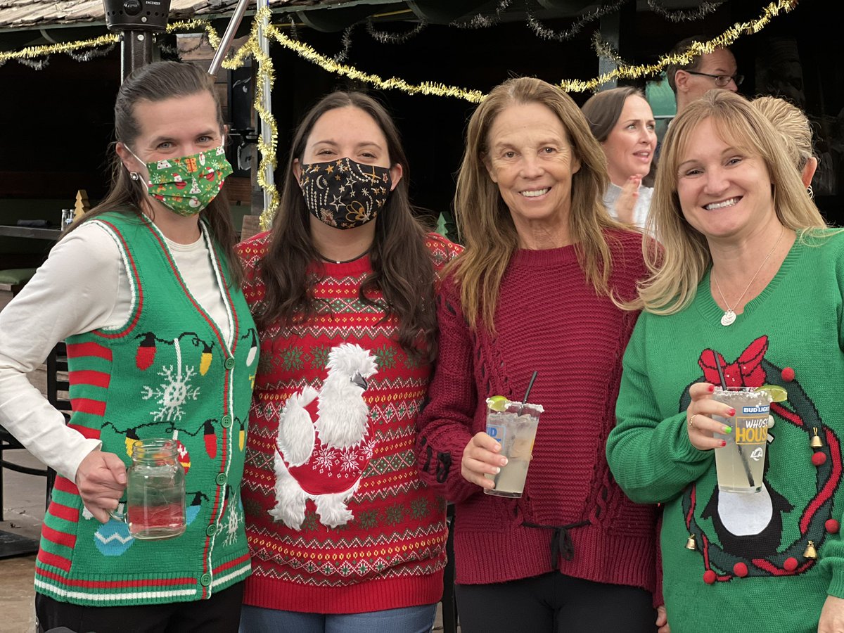JesTechsOut's tweet photo. Sharing stories, laughs, and our best sweaters at Medea’s staff holiday celebration. Cheers to a restful and safe winter break! @MCMS_Panthers https://t.co/5ZTrPSuCUx