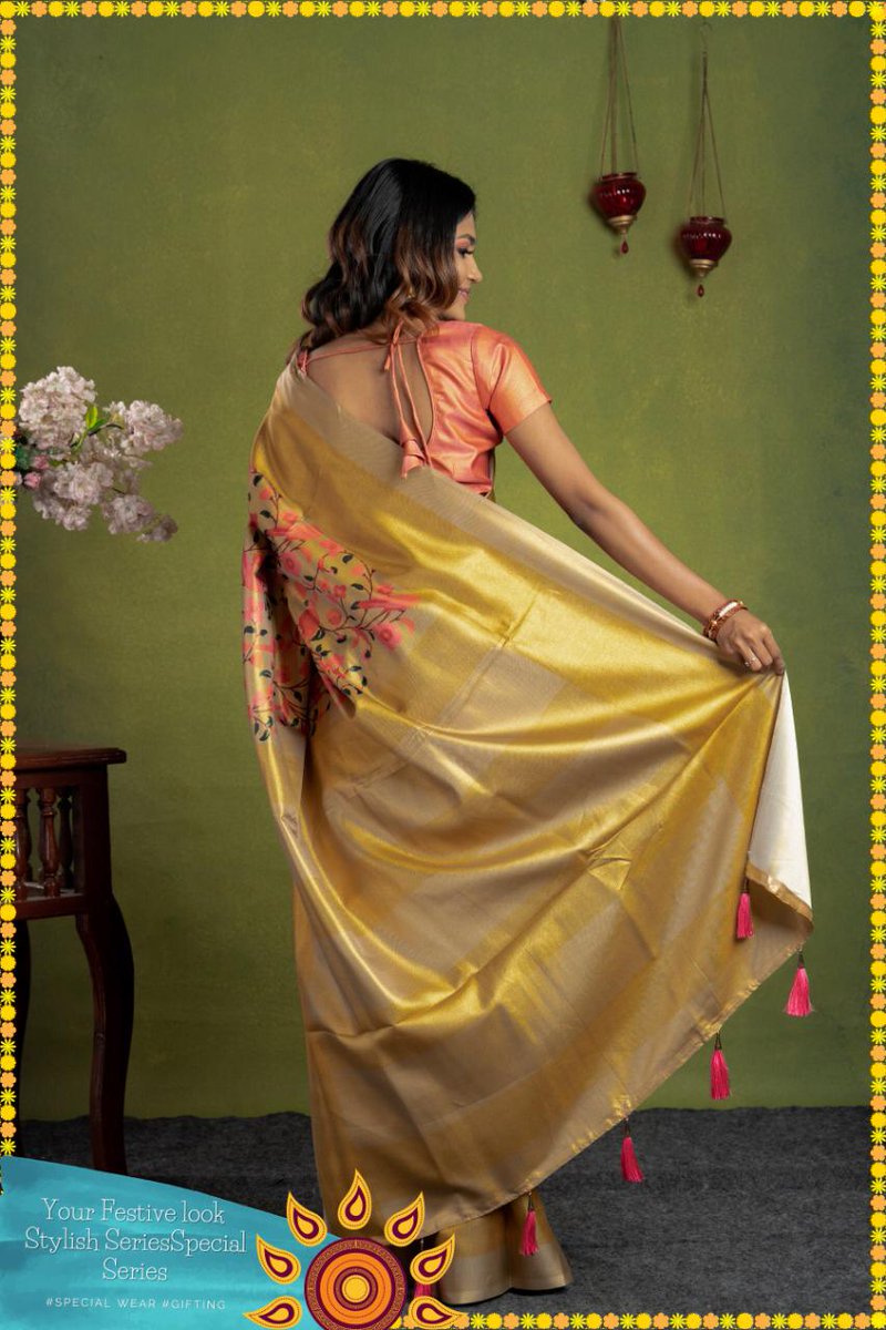 kavya_stylein's tweet image. *Original with our special tag packing* 🪔
 *Antique Silk Sarees*
🌼Floral design always have special love for it,this celebration season we are bringing you the fashion statement and unique collection from different fabric@ unbelievable price *₹999 + $* 
#2ktrends
