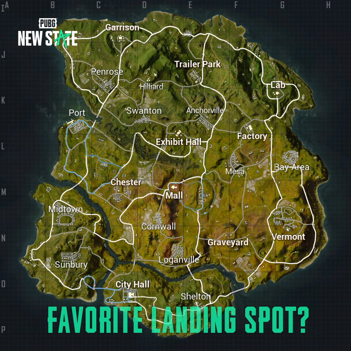 NEWSTATEMOBILE's tweet photo. Everyone has a favorite spot. Where will you drop? 🪂 #PUBGNEWSTATE https://t.co/bC24WPx6Fg
