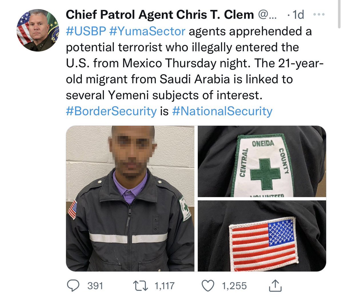 Maialsharif's tweet photo. We are not a banana republic!! 
Deleting the tweet is not enough, Press release is a must to explain the mistake @USBPChiefYUM have done, specially when all news are spreading the twisted fake information you created 

Thank u @SaudiEmbassyUSA for the quick response .. https://t.co/DMCyOKQABu