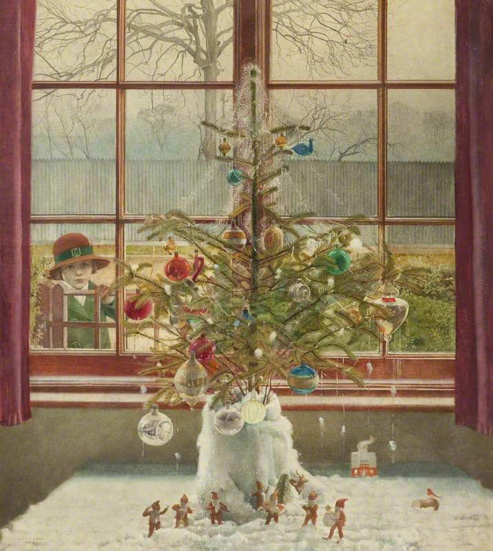 ArtGuideAlex's tweet photo. The Christmas Tree 1933 #HarryBush https://t.co/IjdHTXjTO4