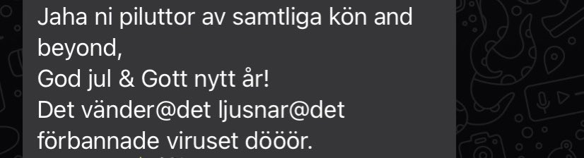 den enda julhälsningen delivered by min granne