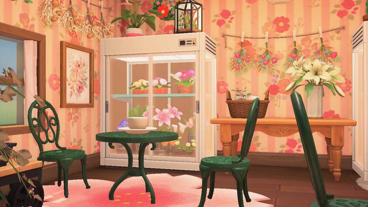 I made Ursala this little make your own bouquet shop because she is so passionate about her flowers 🥺 #AnimalCrossing