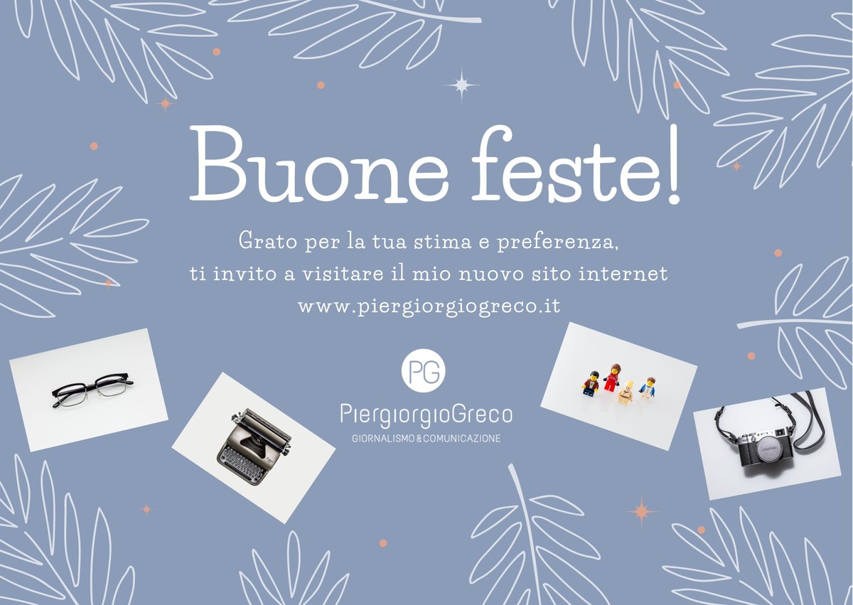 PgGreco's tweet photo. I miei auguri di Natale con una piccola novità: il restyling del mio sito https://t.co/OHIVs8DZ1h! #piergiorgiogreco #nuovosito #giornalismo #comunicazione #fotografia https://t.co/mhA9dNhqai