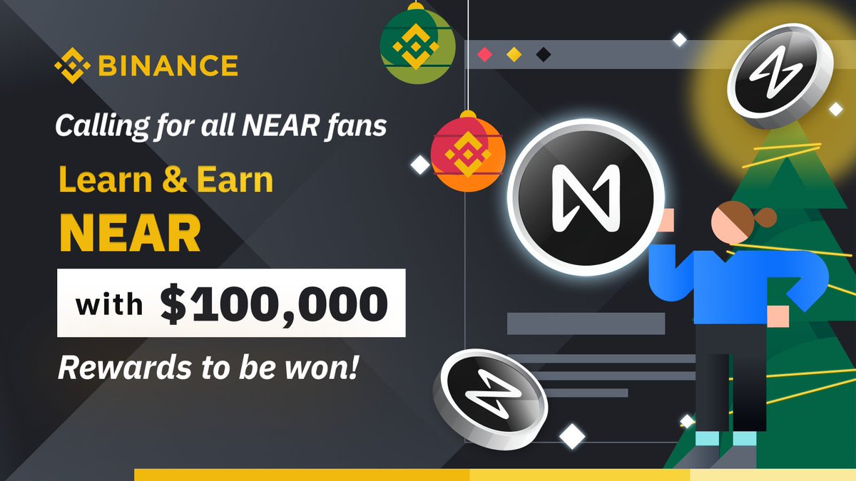 binance's tweet photo. Calling all @NEARProtocol fans.

Learn &amp; Earn $NEAR with $100,000 rewards up for grabs!

➡️ https://t.co/XkR73EjDLZ https://t.co/v41g3y3qJ2