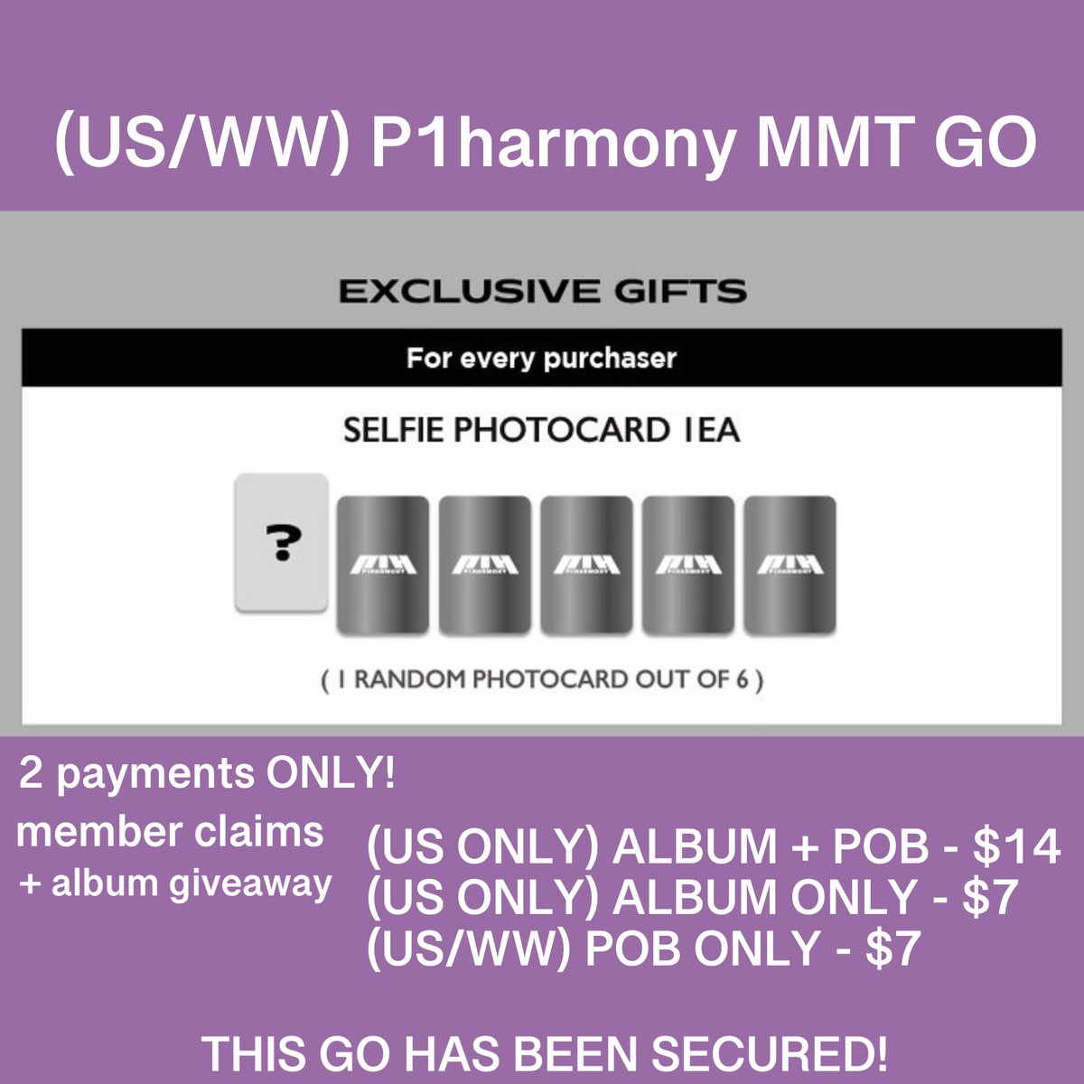 jisuify's tweet photo. USA/WW P1HARMONY MMT GO 
★ TWO payments 
☆ member claims for pobs available! 
★ album + pob - $14 / pob only - $7 !!
☆ first payment is due when ur added into a gc!
★ comment to claim https://t.co/CC5ygkQnLj