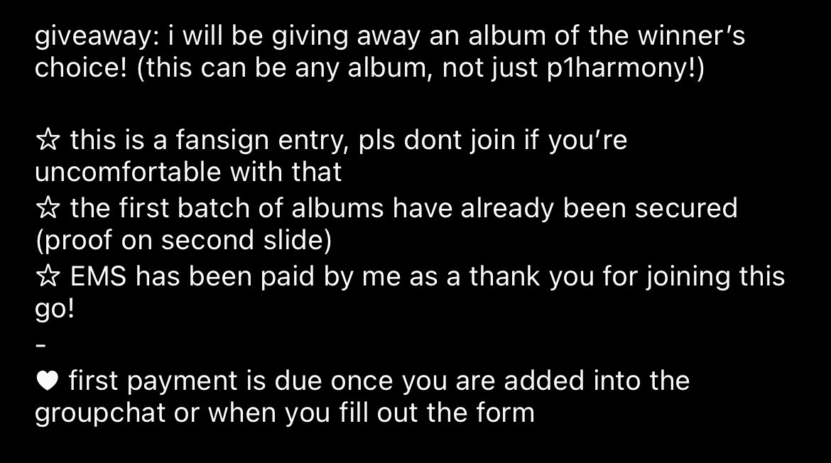 jisuify's tweet photo. USA/WW P1HARMONY MMT GO 
★ TWO payments 
☆ member claims for pobs available! 
★ album + pob - $14 / pob only - $7 !!
☆ first payment is due when ur added into a gc!
★ comment to claim https://t.co/CC5ygkQnLj