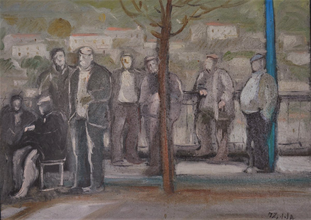 PittoreZ's tweet photo. "Uomini di Burgos" #dipinto di Mario #Zedda del 1998, con molti auguri di Natale e per l'Anno Nuovo dalla Sardegna / Seasons Greetings from Sardinia
#oliosutela #pittura #arte #Sardegna #Italia
#oilpainting #arts #Sardinia #Italy https://t.co/zYIyksXmU6