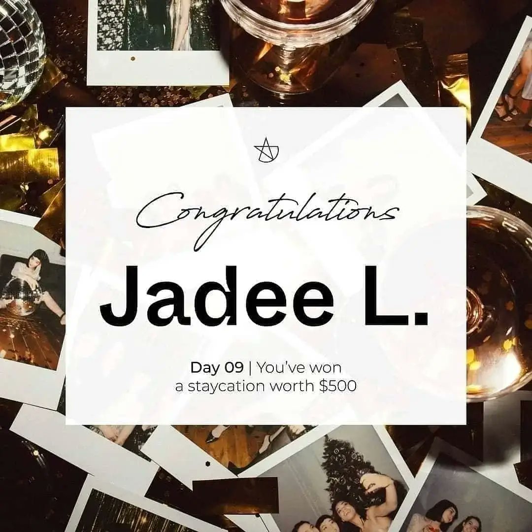 CelebrityInkTM's tweet photo. Day 9 Winner Announced!

Yesterday, we asked you to subscribe to the Inked Crew to be eligible to win this gift...

⭐ Congrats to Jadee L.⭐ You've won a Staycation $500 AUD!

#celebrityink #yourskinyourstory #inkmas https://t.co/LFfowFq3ZR