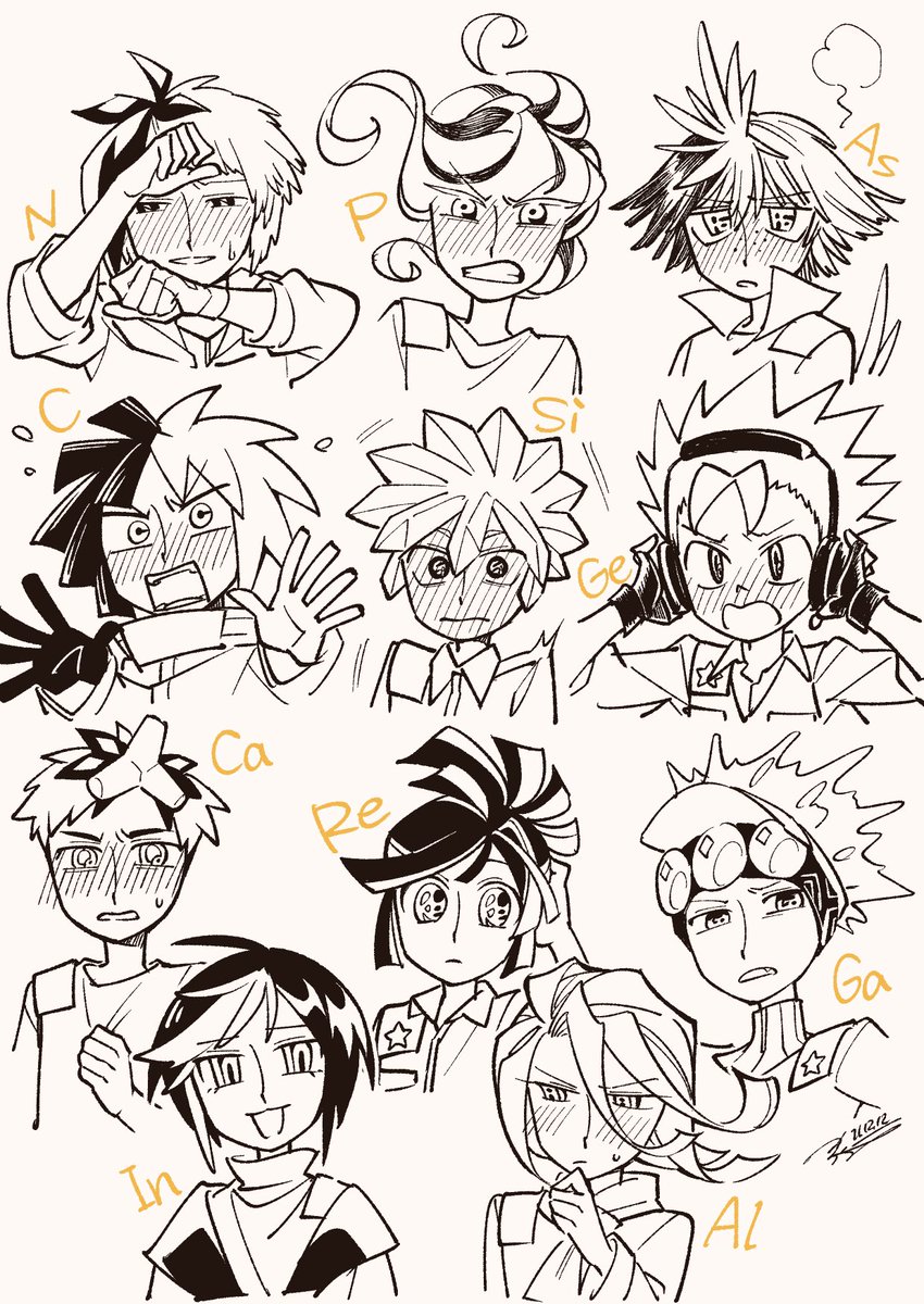 自キャラの落書き 