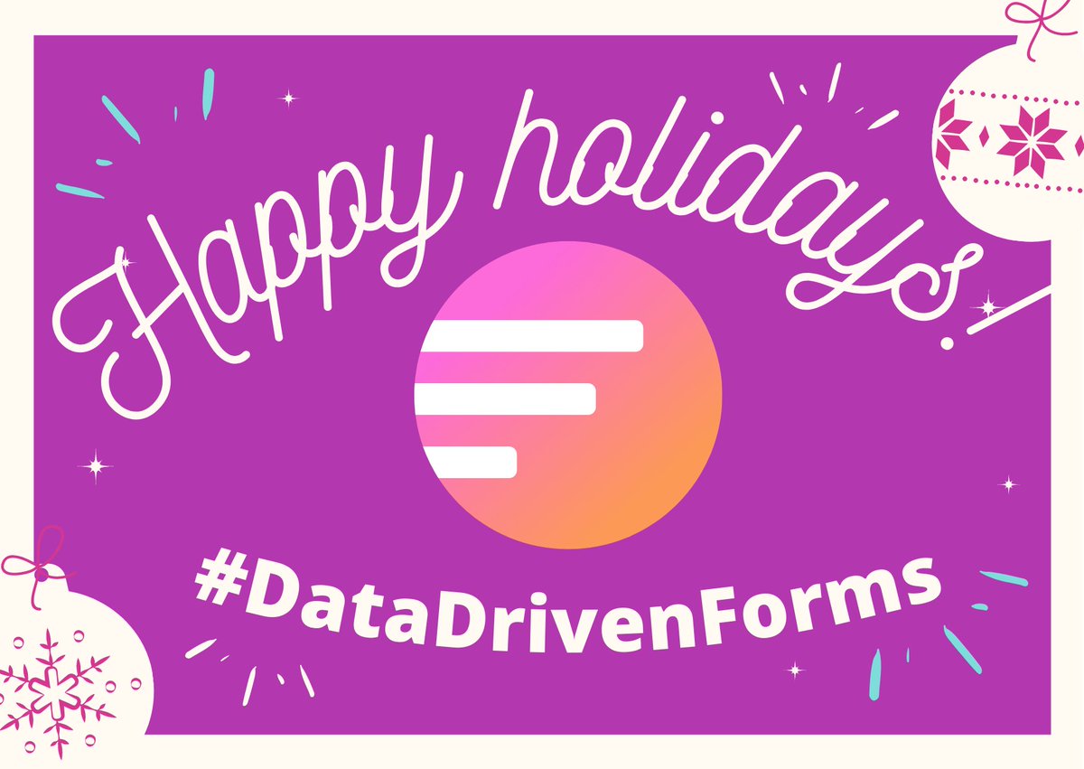 DataDrivenForms's tweet image. Happy Holidays and warm wishes for 2022! 💫🎇
- DDF

#DataDrivenForms #React #OpenSource