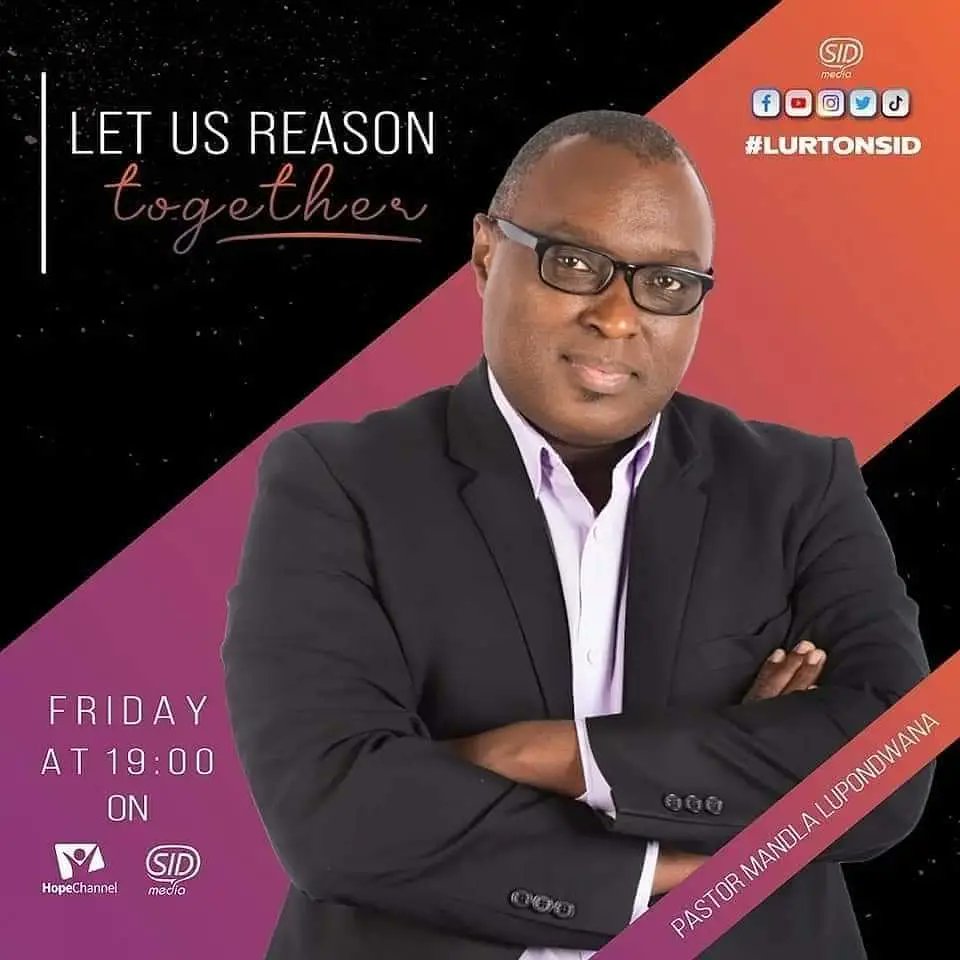 TheSIDMedia's tweet photo. #THESIDMEDIA is #woke this December!!! Bringing you a show called LET US REASON TOGETHER for the "WOKE GENERATION".

 #LURT is hosted by Pastor Jongimpi Papu, Pastor Mandla Lupondwana and Pastor Gift Mweemba, Join us every Friday at 19:00 hrs (CAT)

Catch it on @HopeChannelAfr1 https://t.co/8FmbmeZdn3