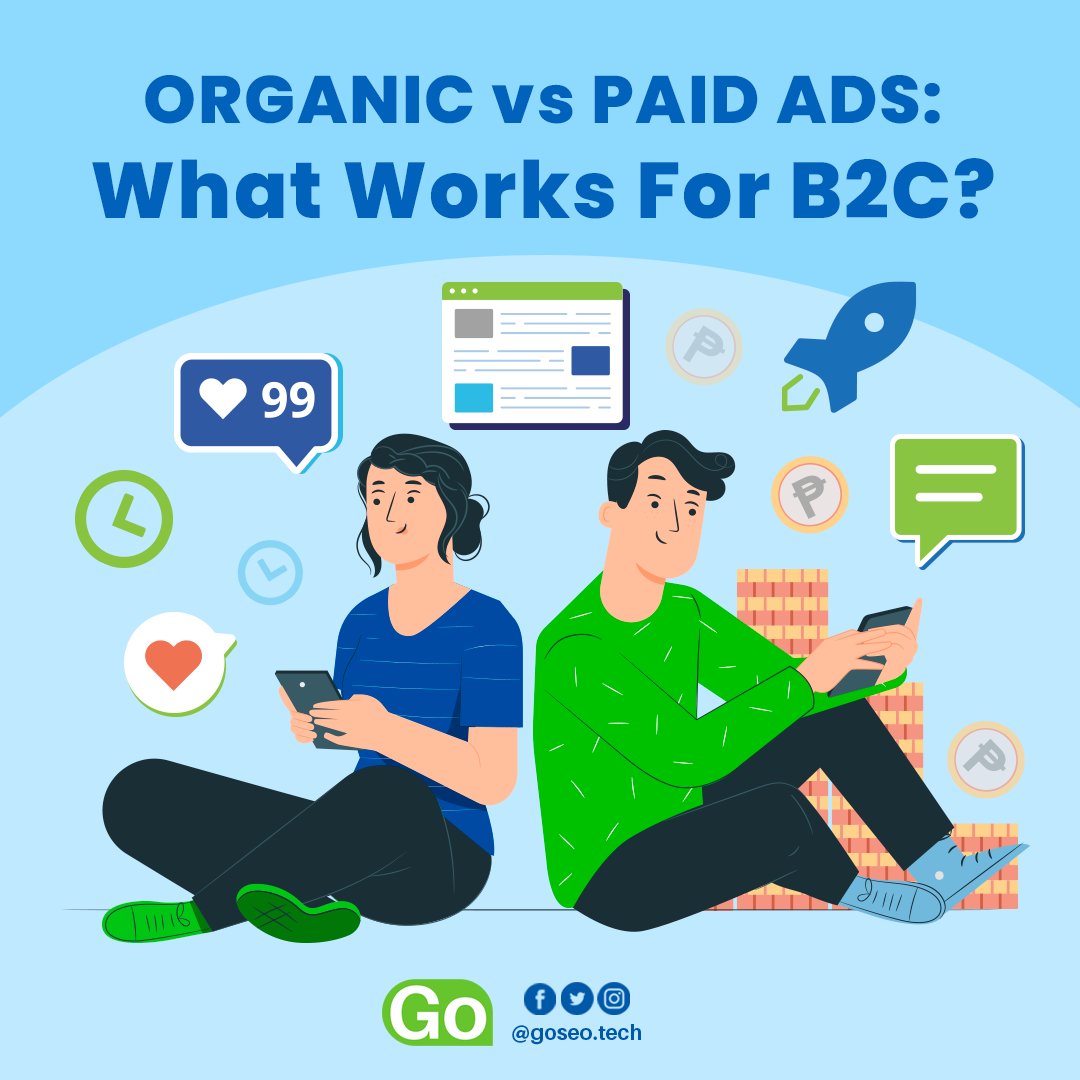 goseo_tech's tweet photo. You see advertisements a lot on social media. 
But what do you think is better for your business, ORGANIC or PAID ADS? Find out here: 
https://t.co/w3QQkumeYd

#GoSEO #socialmedia #business #organic #paidads https://t.co/BdqNleiD9Y
