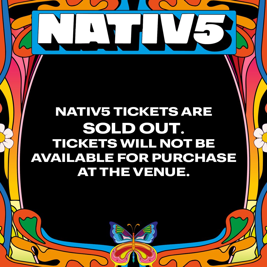 NativeMag's tweet photo. π¨IMPORTANTπ¨
#NATIV5 tickets are SOLD OUT. https://t.co/doFzkZTrzf