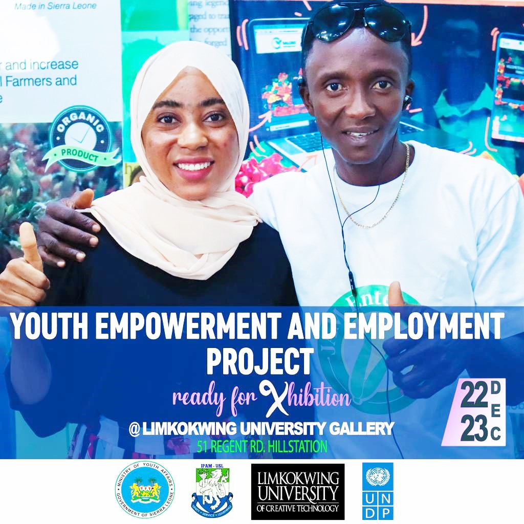 UNDP is organizing an exhibition of 🇸🇱 innovations that will help young people to solve the challenges they face in their communities. Come and visit us today &amp; tomorrow at the Limkokwing University! #YouthCanDoIt #BuildForwardBetter