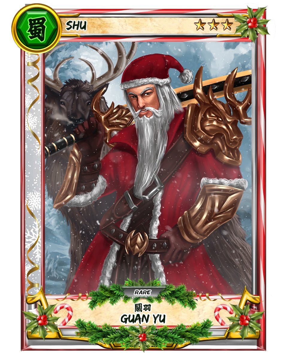 Play0xLegends's tweet photo. Another one of our rare #Christmas heroes: Guan Yu 🔥

Will Santa be on your side this Christmas? 🎁

Stay tuned for more characters, this is your chance to strengthen your #NFT army to a whole new level ⬆️ https://t.co/DPDWeq5x9y