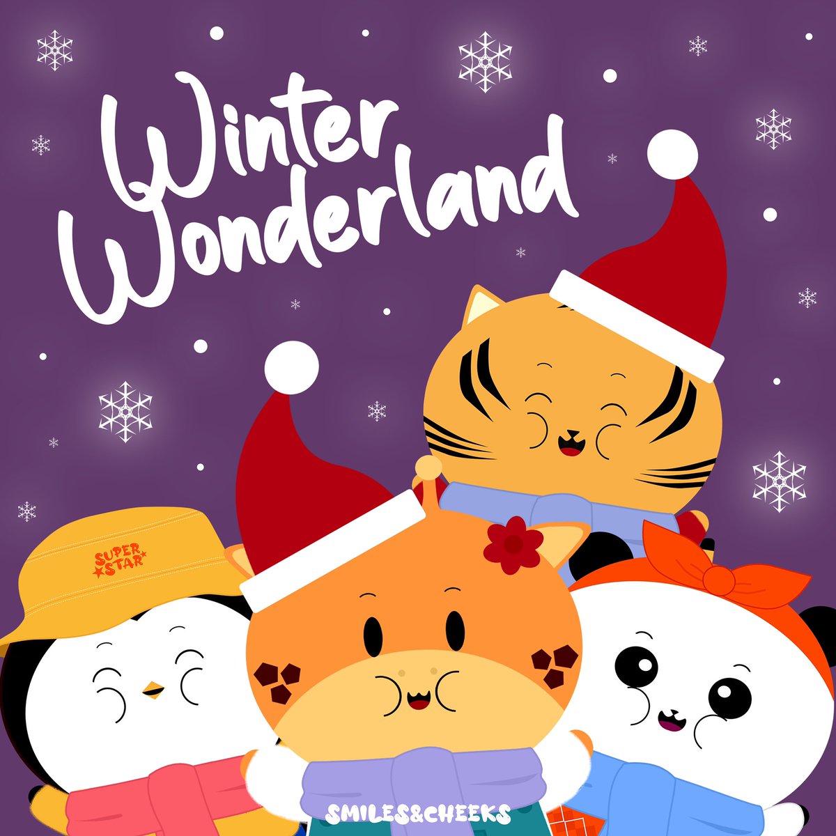 Walking in a winter wonderland ❄️ 

#SmilesnCheeks #Christmas #WinterWonderland #cute #kawaii #art #christmasArt