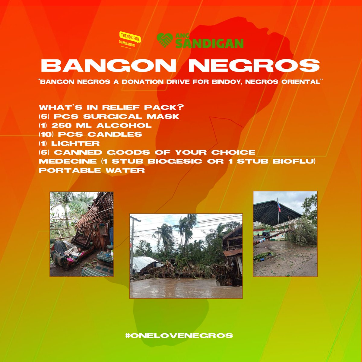 ohmnanontrends's tweet photo. 📢 ATTENTION 📢
Hello! We are INTL ON TRENDSETTER with ANG SANDIGAN we're ready to extend our help to those families who got affected by the typhoon odette.

Bangon Negros is a fundraising project by INTL OHMNANON TRENDSETTER and with ANG SANDIGAN organization. 🙏🤍 https://t.co/EXMTTimEJx